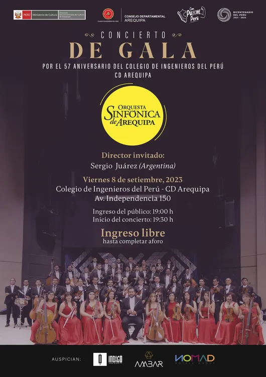 Concierto de gala de la Orquesta Sinfónica de Arequipa