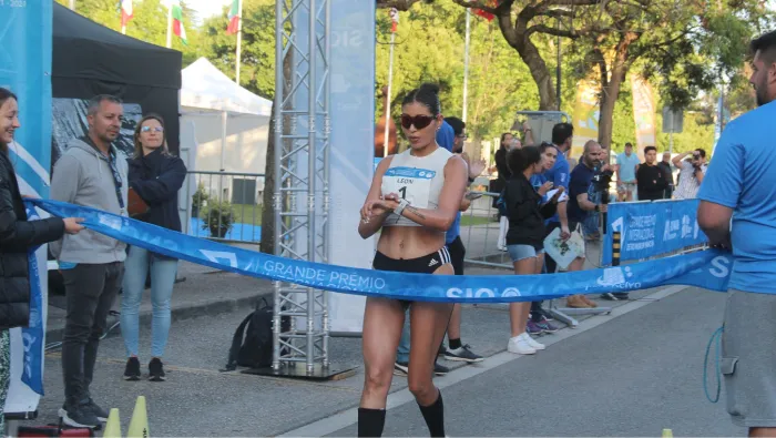 Es de oro. Kimberly García ganó por tercera vez el Gran Premio Internacional de Rio Maior