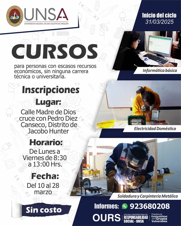 CURSOS GRATUITOS UNSA