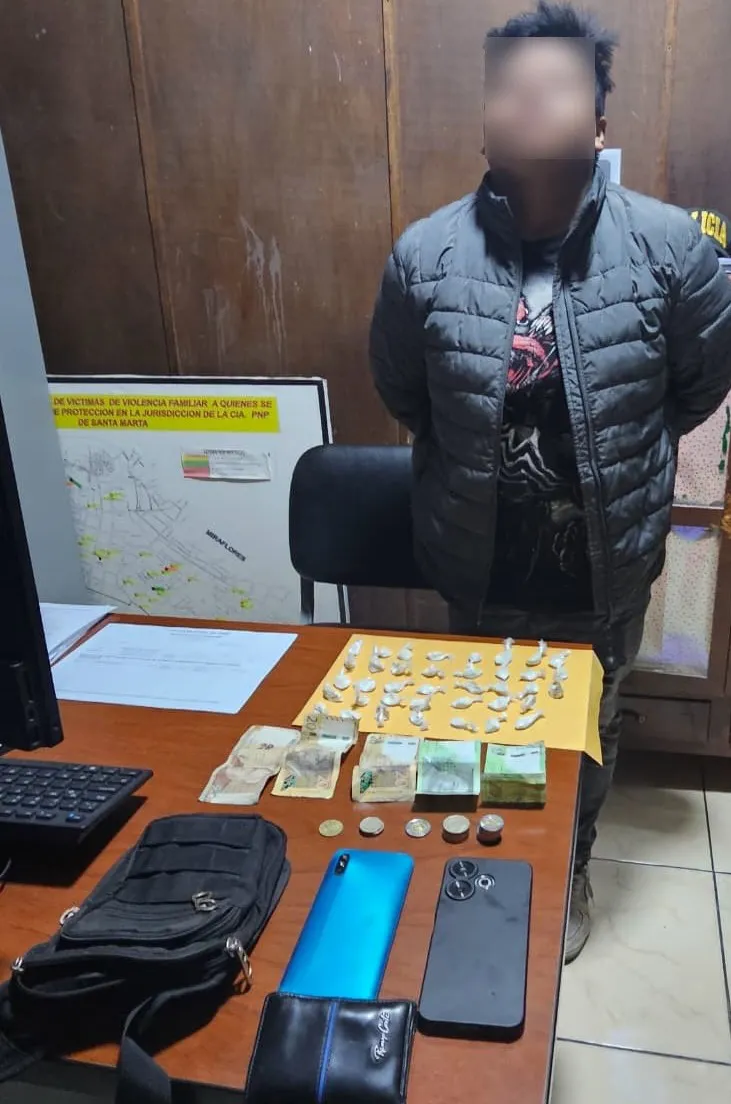 presunto comercializador de drogas