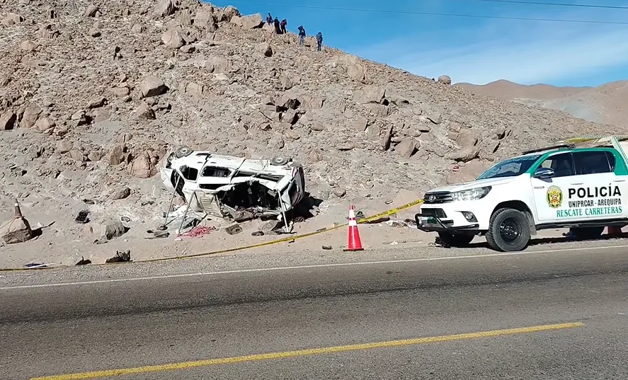 Relación de fallecidos en accidente de tránsito ocurrido en vía Arequipa - Moquegua